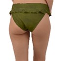 Leatherette 6 Green Frill Bikini Bottom View2