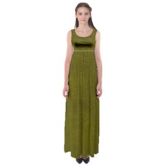 Leatherette 6 Green Empire Waist Maxi Dress by skindeep