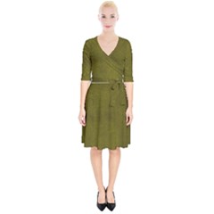 Leatherette 6 Green Wrap Up Cocktail Dress by skindeep