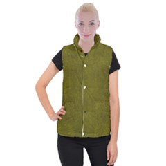 Leatherette 6 Green Women s Button Up Vest by skindeep