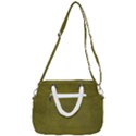 Leatherette 6 Green Rope Handles Shoulder Strap Bag View3