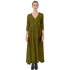 Leatherette 6 Green Button Up Boho Maxi Dress by skindeep