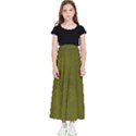 Leatherette 6 Green Kids  Flared Maxi Skirt View1