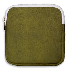 Leatherette 6 Green Mini Square Pouch by skindeep