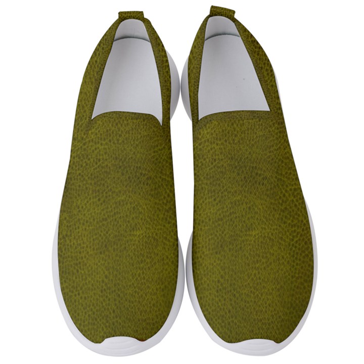 Leatherette 6 Green Men s Slip On Sneakers