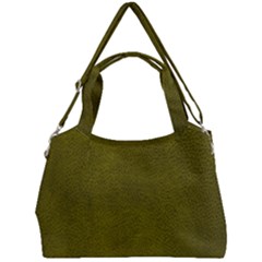 Leatherette 6 Green Double Compartment Shoulder Bag by skindeep