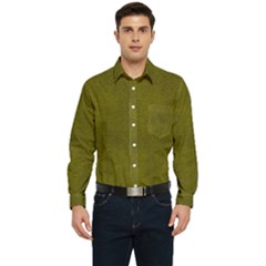 Leatherette 6 Green Men s Long Sleeve Pocket Shirt 