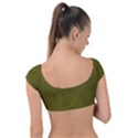 Leatherette 6 Green Cap Sleeve Ring Bikini Top View2