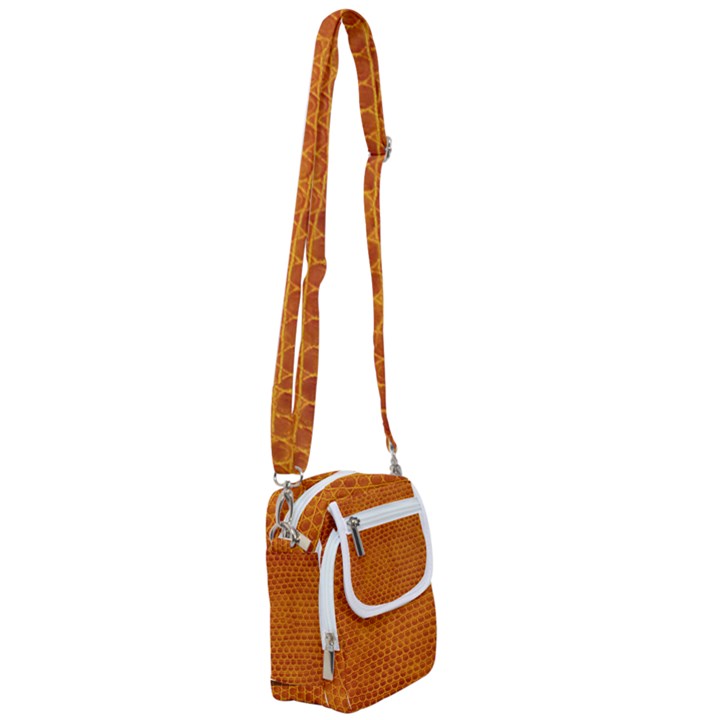 Leatherette 5 Brown Shoulder Strap Belt Bag