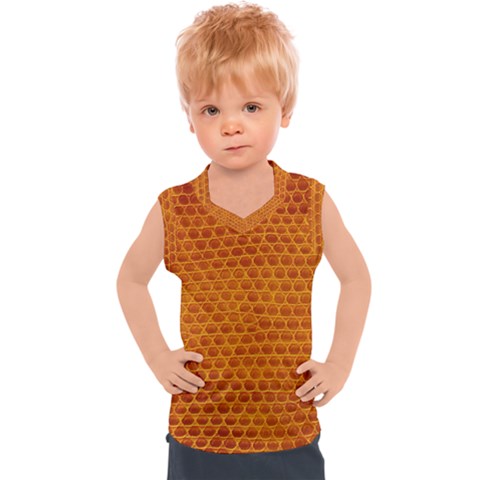 Leatherette 5 Brown Kids  Sport Tank Top by skindeep