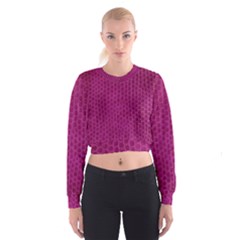 Leatherette 5 Purple Cropped Sweatshirt by skindeep