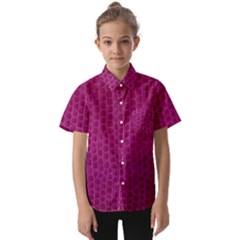 Leatherette 5 Purple Kids  Short Sleeve Shirt