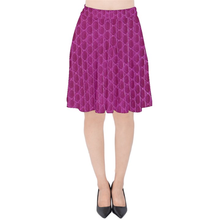 Leatherette 5 Purple Velvet High Waist Skirt