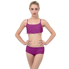 Leatherette 5 Purple Layered Top Bikini Set by skindeep