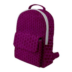 Leatherette 5 Purple Flap Pocket Backpack (large) by skindeep