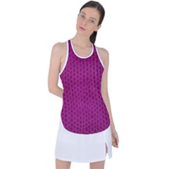 Leatherette 5 Purple Racer Back Mesh Tank Top by skindeep