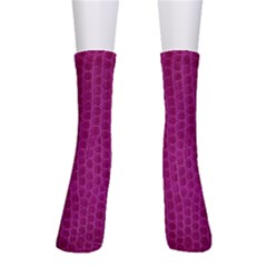 Leatherette 5 Purple Men s Crew Socks by skindeep