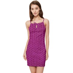 Leatherette 5 Purple Summer Tie Front Dress