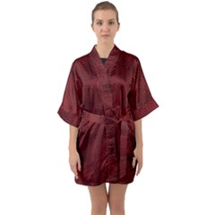 Leatherette 14 Half Sleeve Satin Kimono  by skindeep