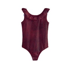 Leatherette 14 Kids  Frill Swimsuit by skindeep