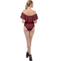 Leatherette 14 Off Shoulder Velour Bodysuit  View2