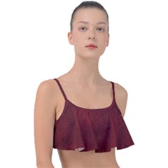 Leatherette 14 Frill Bikini Top by skindeep