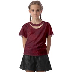 Leatherette 14 Kids  Front Cut Tee by skindeep