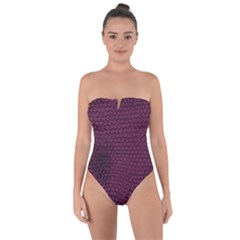 Reptile Skin Pattern 2 Tie Back One Piece Swimsuit by skindeep