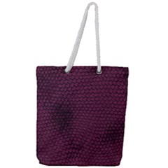 Reptile Skin Pattern 2 Full Print Rope Handle Tote (large) by skindeep