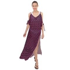 Reptile Skin Pattern 2 Maxi Chiffon Cover Up Dress by skindeep