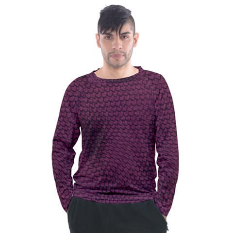 Reptile Skin Pattern 2 Men s Long Sleeve Raglan Tee by skindeep