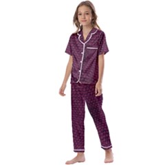 Reptile Skin Pattern 2 Kids  Satin Short Sleeve Pajamas Set by skindeep