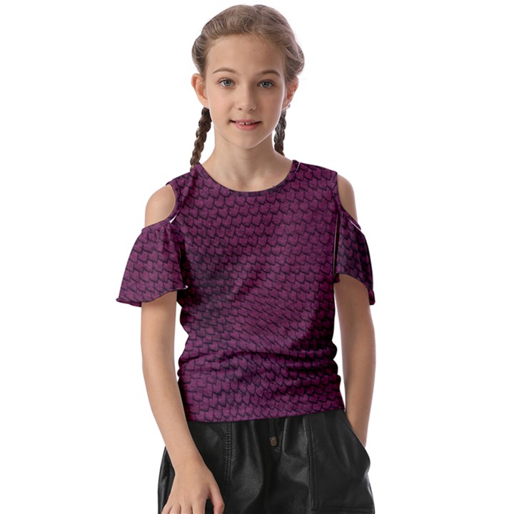 Reptile Skin Pattern 2 Kids  Butterfly Cutout Tee