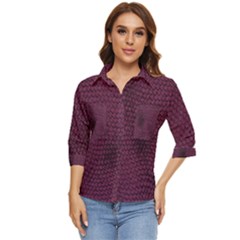 Reptile Skin Pattern 2 Women s Quarter Sleeve Pocket Shirt