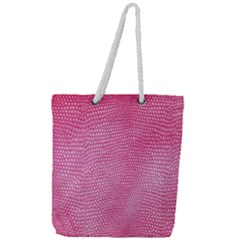 Reptile Skin Pattern 3 Full Print Rope Handle Tote (large) by skindeep