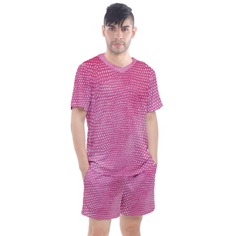 Reptile Skin Pattern 3 Men s Mesh Tee And Shorts Set by skindeep