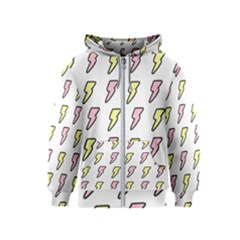 Pattern Cute Flash Design Kids  Zipper Hoodie by brightlightarts