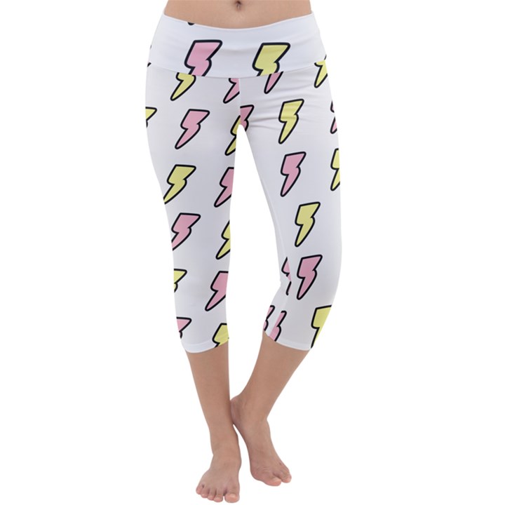 Pattern Cute Flash Design Capri Yoga Leggings