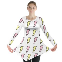 Pattern Cute Flash Design Long Sleeve Tunic 