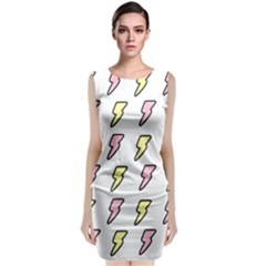 Pattern Cute Flash Design Classic Sleeveless Midi Dress by brightlightarts