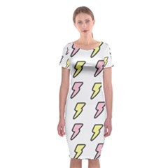 Pattern Cute Flash Design Classic Short Sleeve Midi Dress by brightlightarts