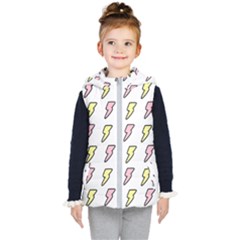 Pattern Cute Flash Design Kids  Hooded Puffer Vest