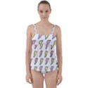 Pattern Cute Flash Design Twist Front Tankini Set View1