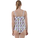 Pattern Cute Flash Design Twist Front Tankini Set View2