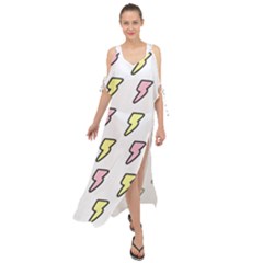 Pattern Cute Flash Design Maxi Chiffon Cover Up Dress by brightlightarts