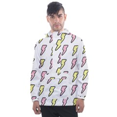 Pattern Cute Flash Design Men s Front Pocket Pullover Windbreaker