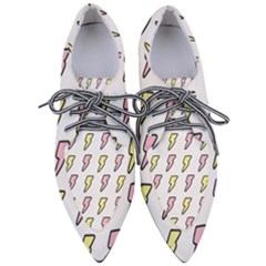 Pattern Cute Flash Design Pointed Oxford Shoes by brightlightarts