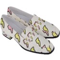 Pattern Cute Flash Design Women s Chunky Heel Loafers View3