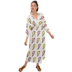 Pattern Cute Flash Design Grecian Style  Maxi Dress