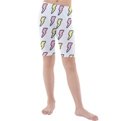 Pattern Cute Flash Design Kids  Mid Length Swim Shorts